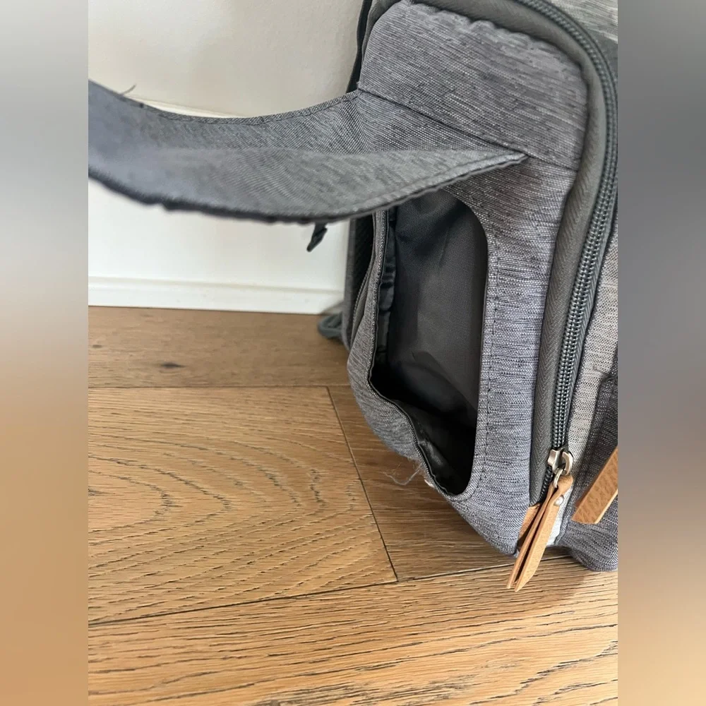 Eddie Bauer Two-Tone Gray Baby Bag Backpack